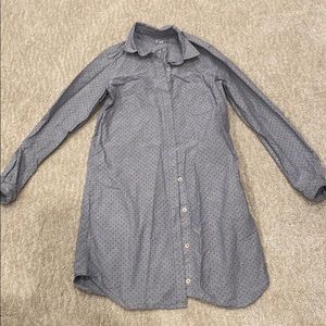 Steven Alan polka dot button down tunic S.